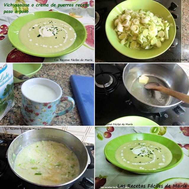 Vichyssoise o Crema de Puerros receta paso a paso