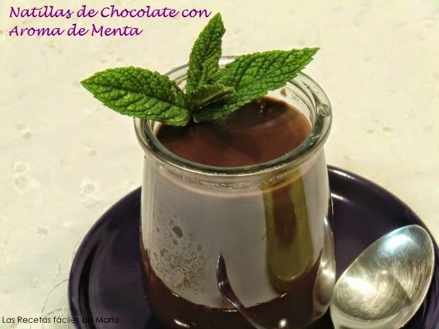 Natillas de Chocolate con Hierbabuena