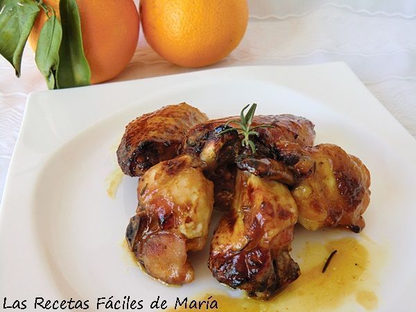 receta Alitas de Pollo con Naranja y Romero