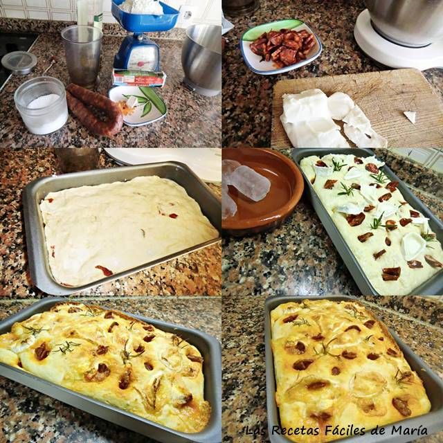 Focaccia de queso rulo y chorizo casero receta paso a paso Focaccia de queso rulo y chorizo casero receta paso a paso