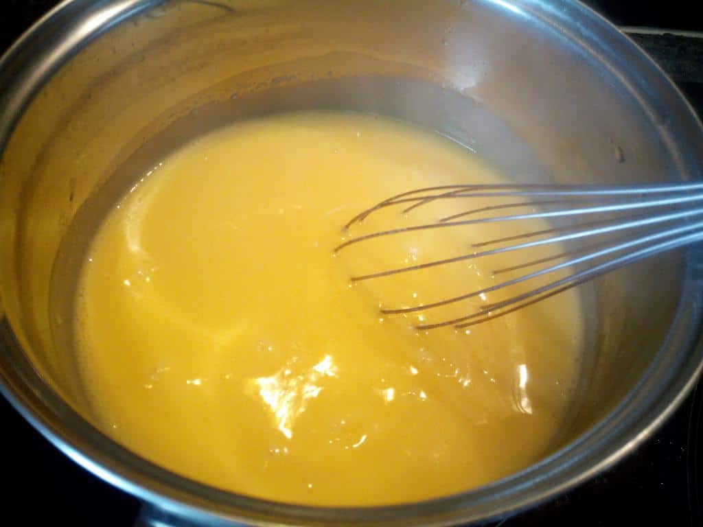 Crema de Limón paso 2 para Brownie de Chocolate sin gluten con Limón