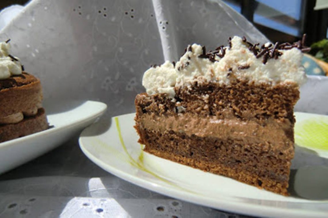 tarta de chocolate y café con trufa al ron